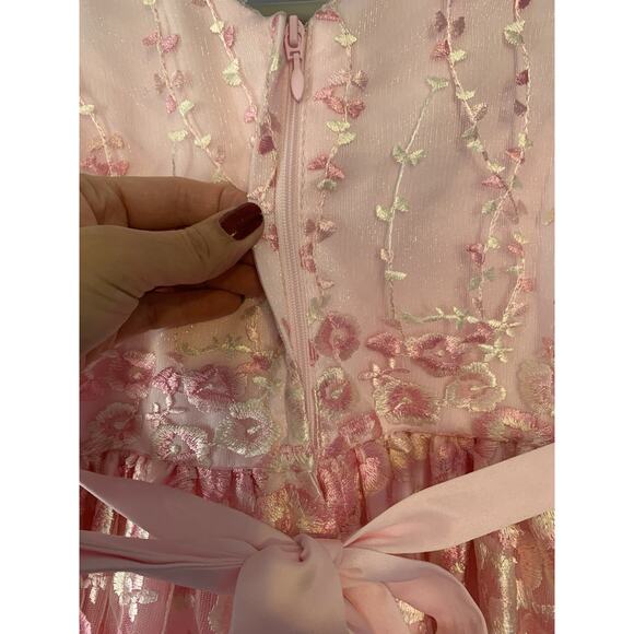 American princess punk dress bow flower girl pearls wedding graduation size 7 - Picture 5 of 8